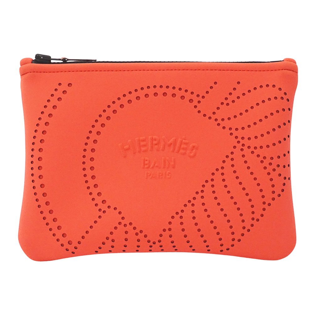 Hermes HERMES handbag pouch for women, brand Neo Bankanoe PM polyamide orange...
